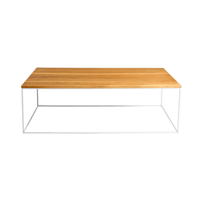 Couchtisch TENSIO WOOD 140x80, Eichenfurnier, weiß