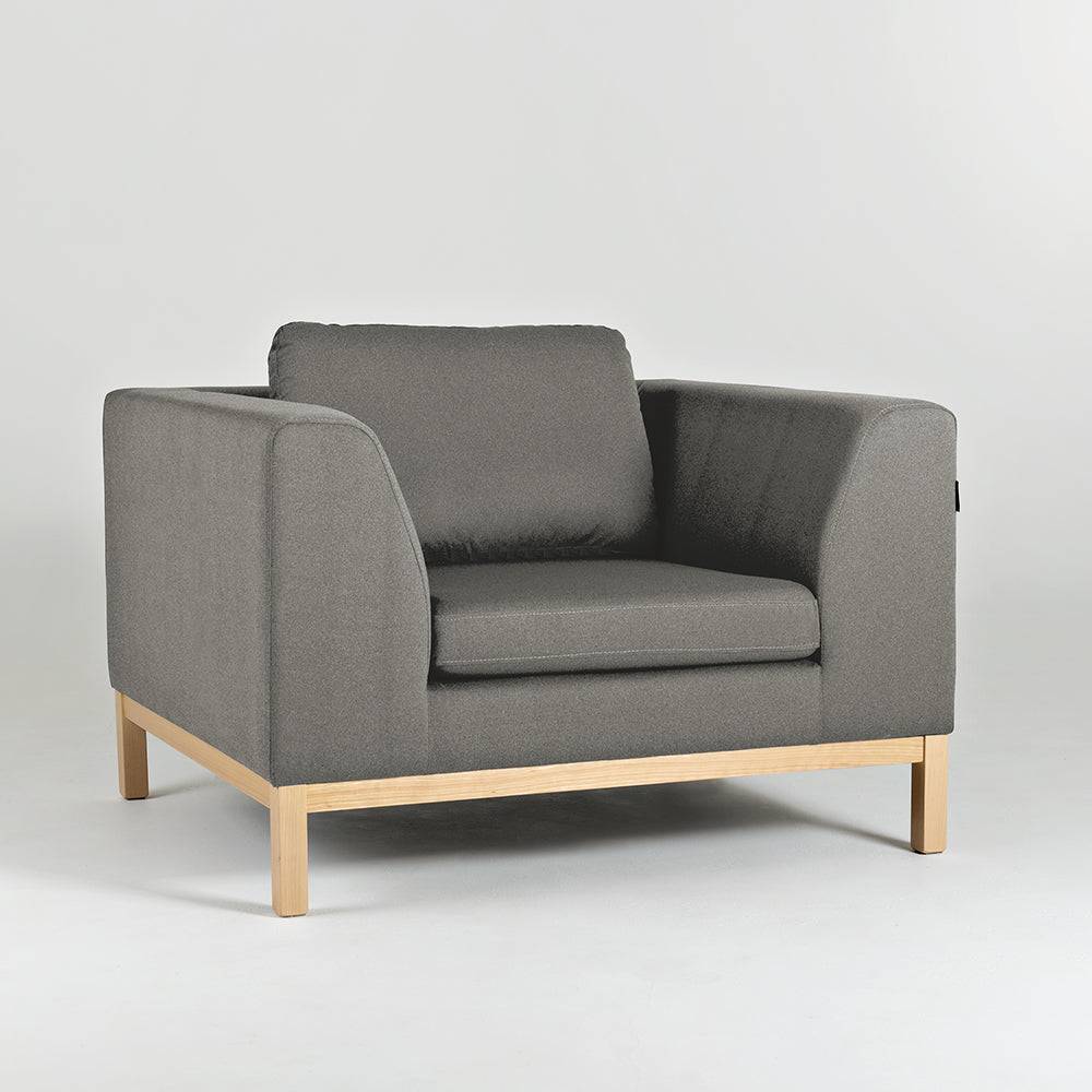 Poltrona AMBIENT WOOD - kwarc, naturale