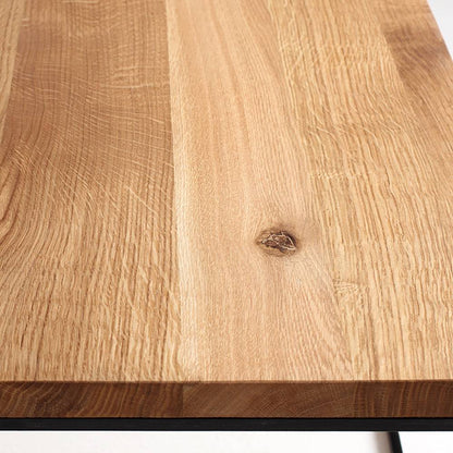Tavolino TENSIO WOOD 80, impiallacciatura rovere, nero