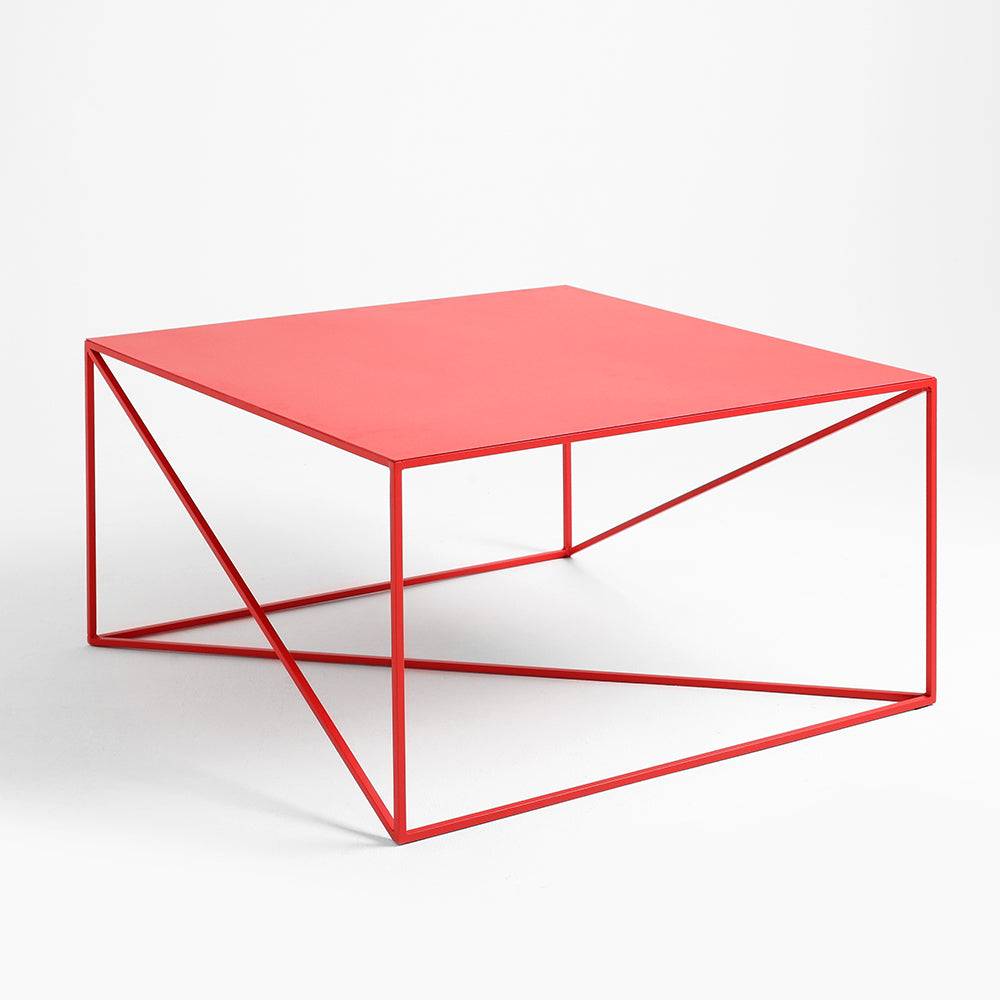 Tavolino MEMO METAL 80x80 Rosso