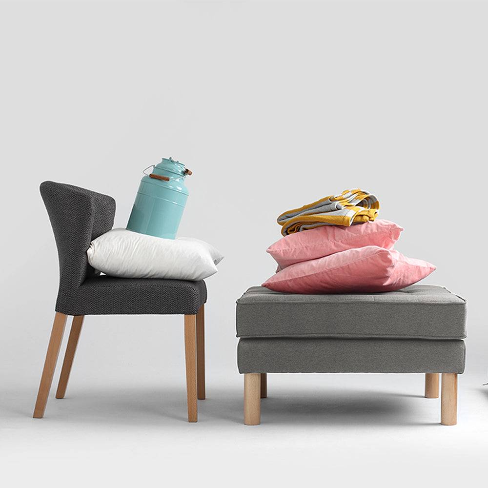 Pouf TOPIC WOOD 75, Acciaio, Naturale