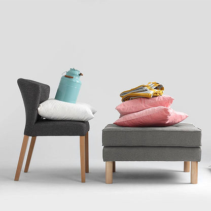 Pouf TOPIC WOOD 75, Acciaio, Naturale