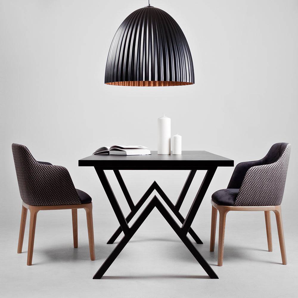 Lampada a sospensione PLISSART L nero/rame