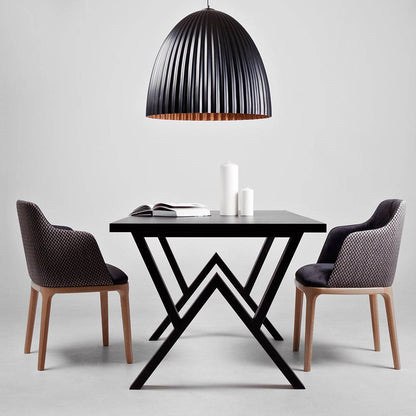 Lampada a sospensione PLISSART L nero/rame
