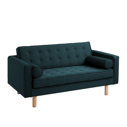 Schlafsofa 2-Sitzer TOPIC WOOD, Deep Sea, Natur