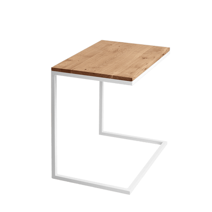 Couchtisch LUPE 60, Eichenfurnier, Weiß