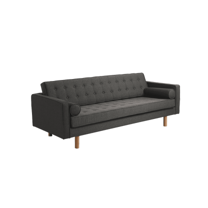 Divano Letto 3 Posti TOPIC WOOD, Acciaio, Naturale
