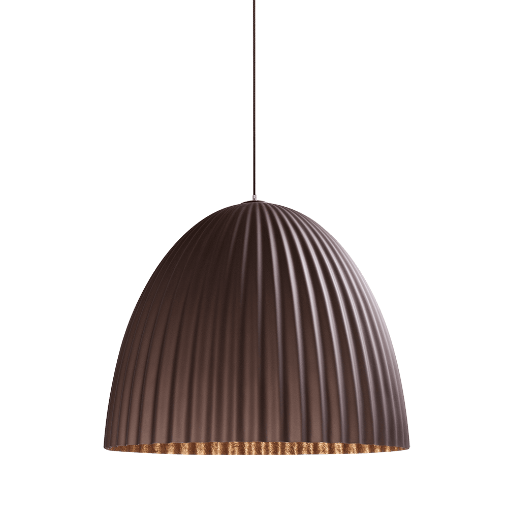 Hängeleuchte PLISSART L braun/Kupfer