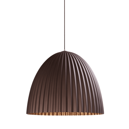 Hängeleuchte PLISSART L braun/Kupfer