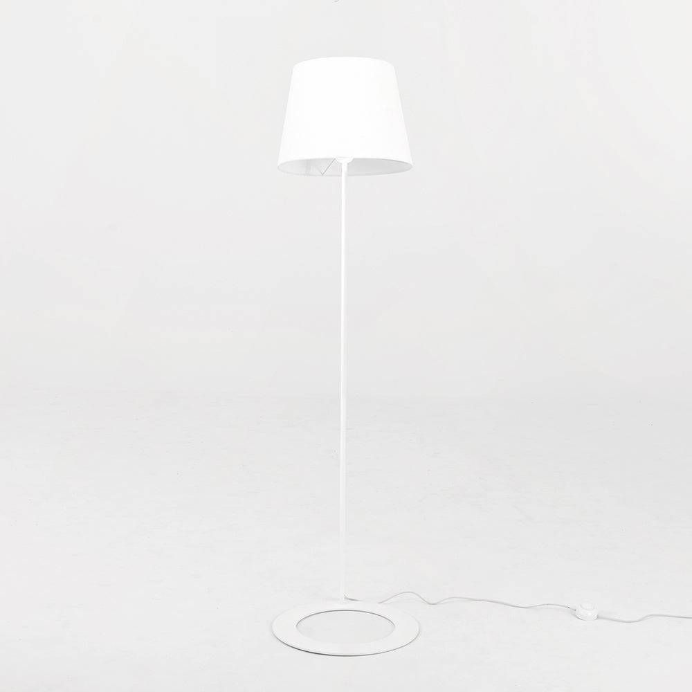 Lampada da Terra SHADE - paralume bianco, base bianca