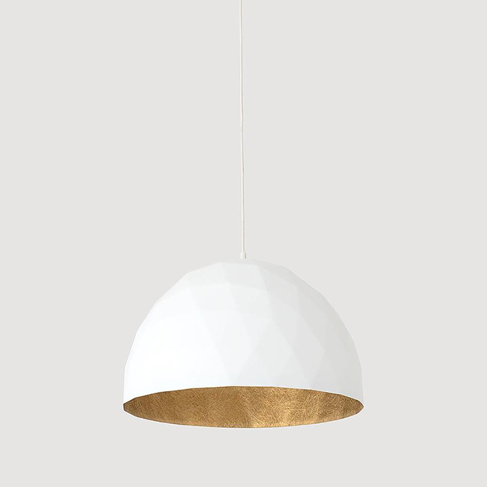 Lampada a Sospensione LEONARD L - Oro e Bianco