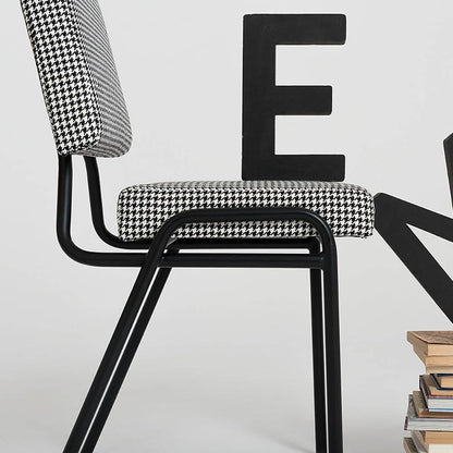 Sedia SIMPLE - pied de poule, nero