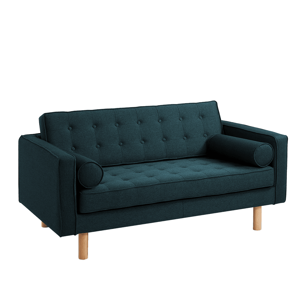 Divano 2 Posti TOPIC WOOD, Deep Sea, Legno Naturale