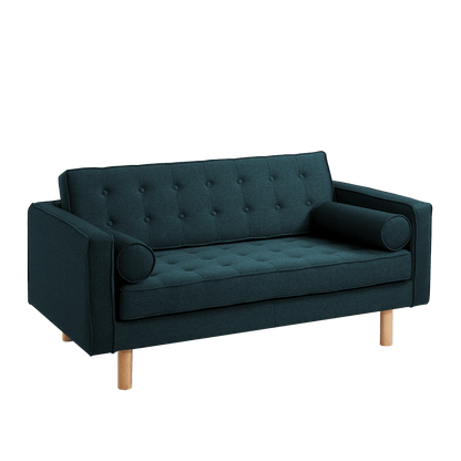 Divano 2 Posti TOPIC WOOD, Deep Sea, Legno Naturale