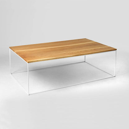 Couchtisch TENSIO WOOD 140x80, Eichenfurnier, weiß