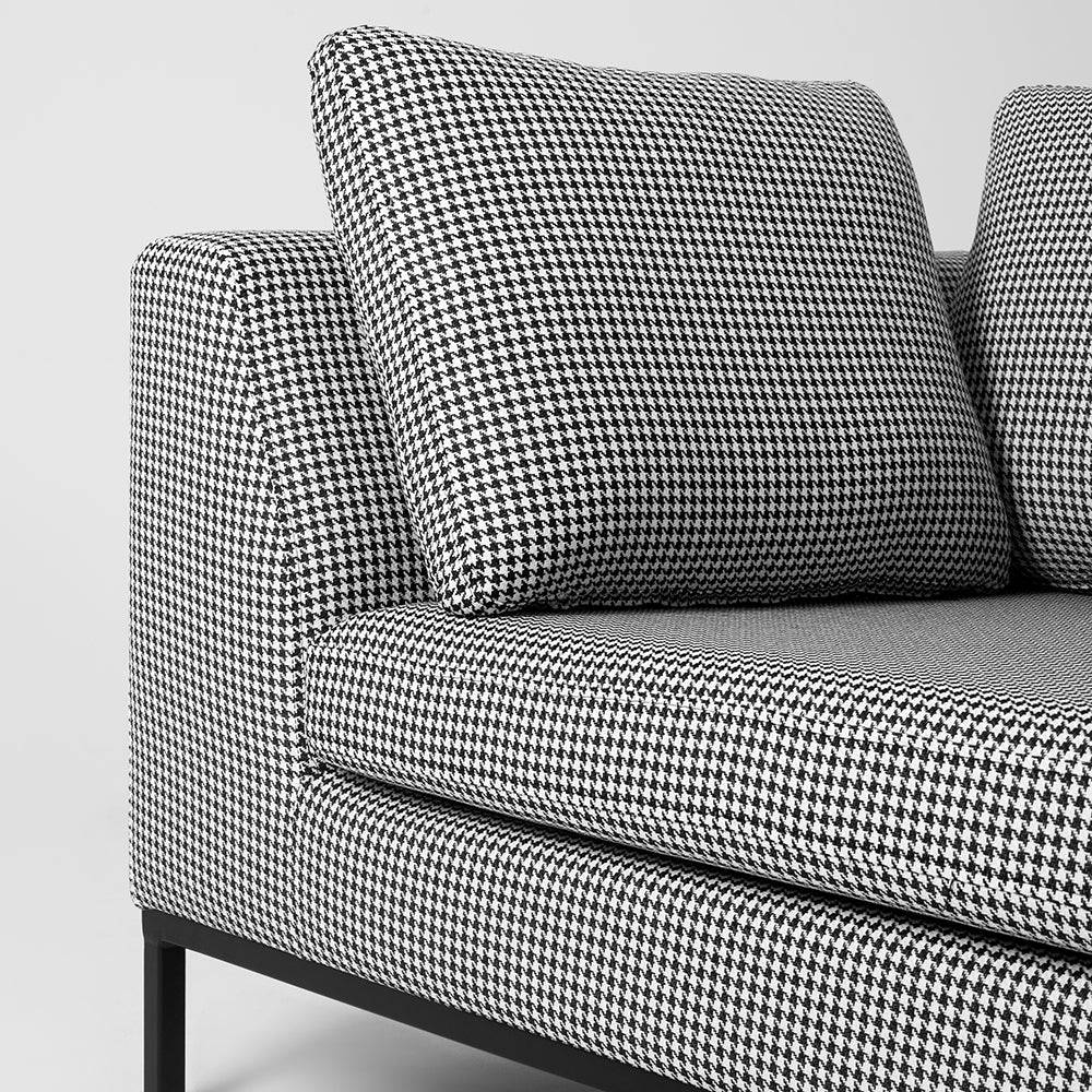 2-Sitzer-Sofa AMBIENT Dark Pepita Schwarz