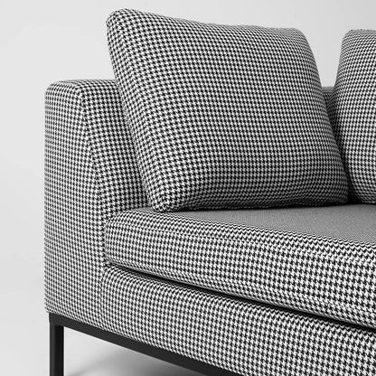 2-Sitzer-Sofa AMBIENT Dark Pepita Schwarz
