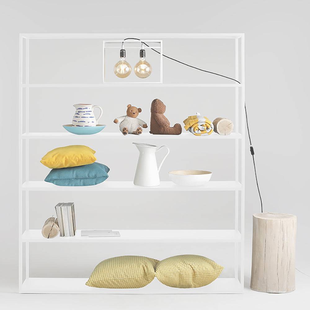 Libreria HYLLER METAL 150x180, bianco