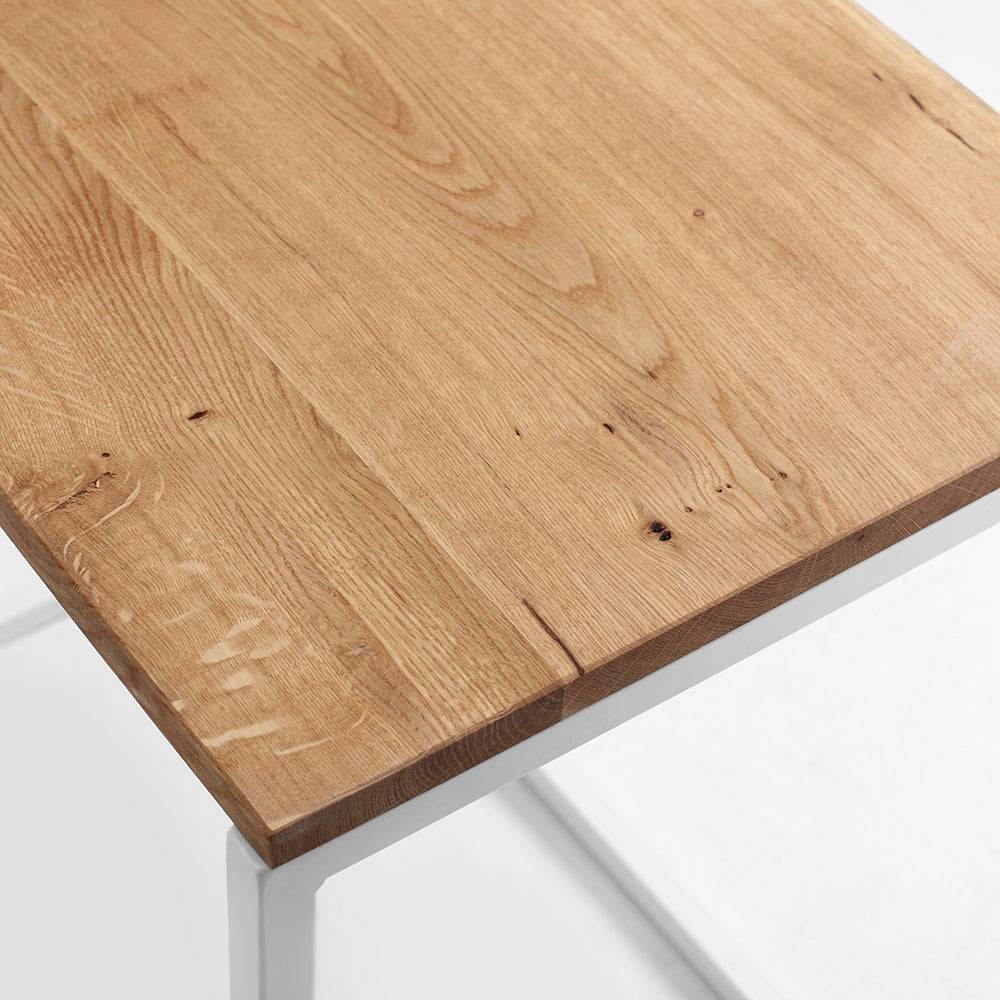 Couchtisch LUPE 60, Eichenfurnier, Weiß