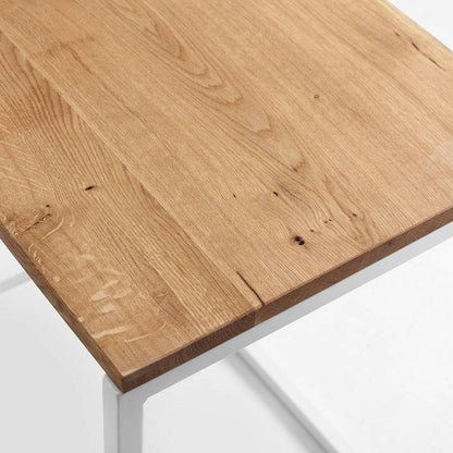 Couchtisch LUPE 60, Eichenfurnier, Weiß