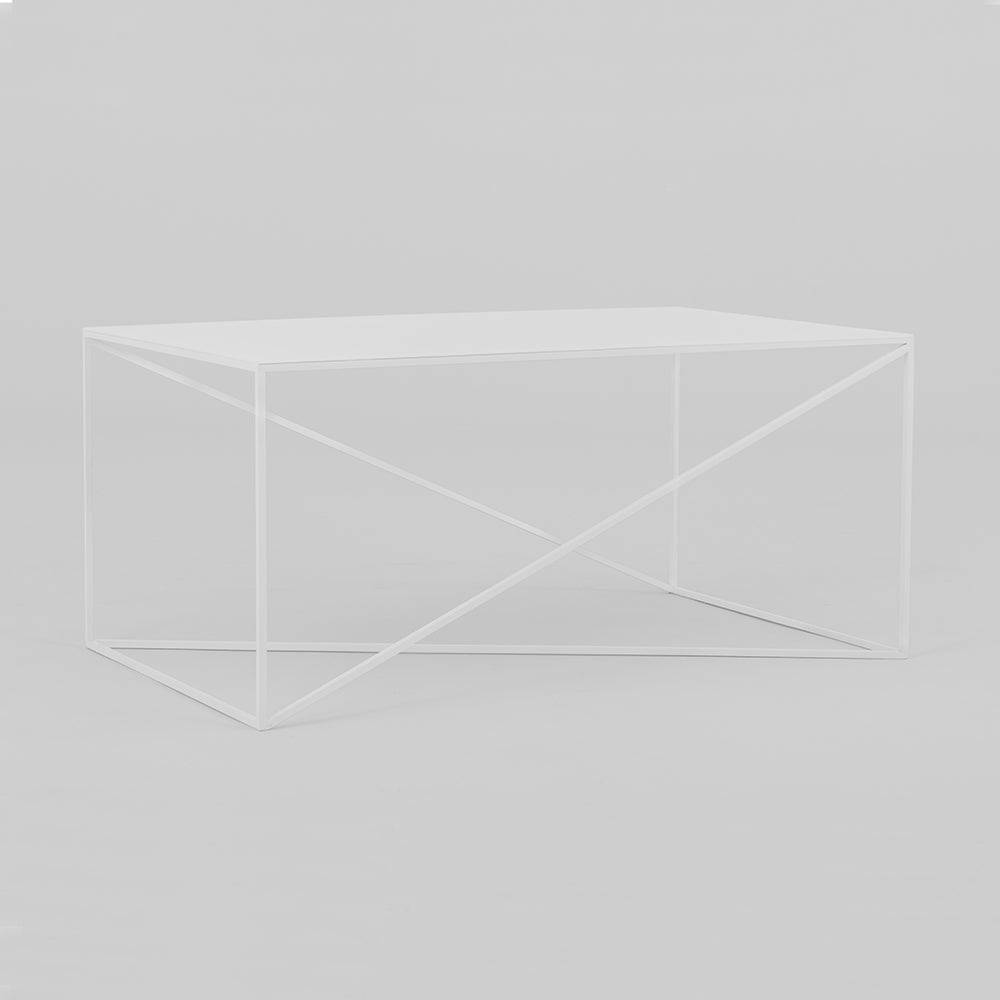 Beistelltisch MEMO METAL 100x60 Weiß