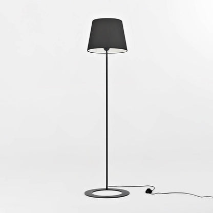 Lampada da Terra SHADE - Paralume Nero Base Nera