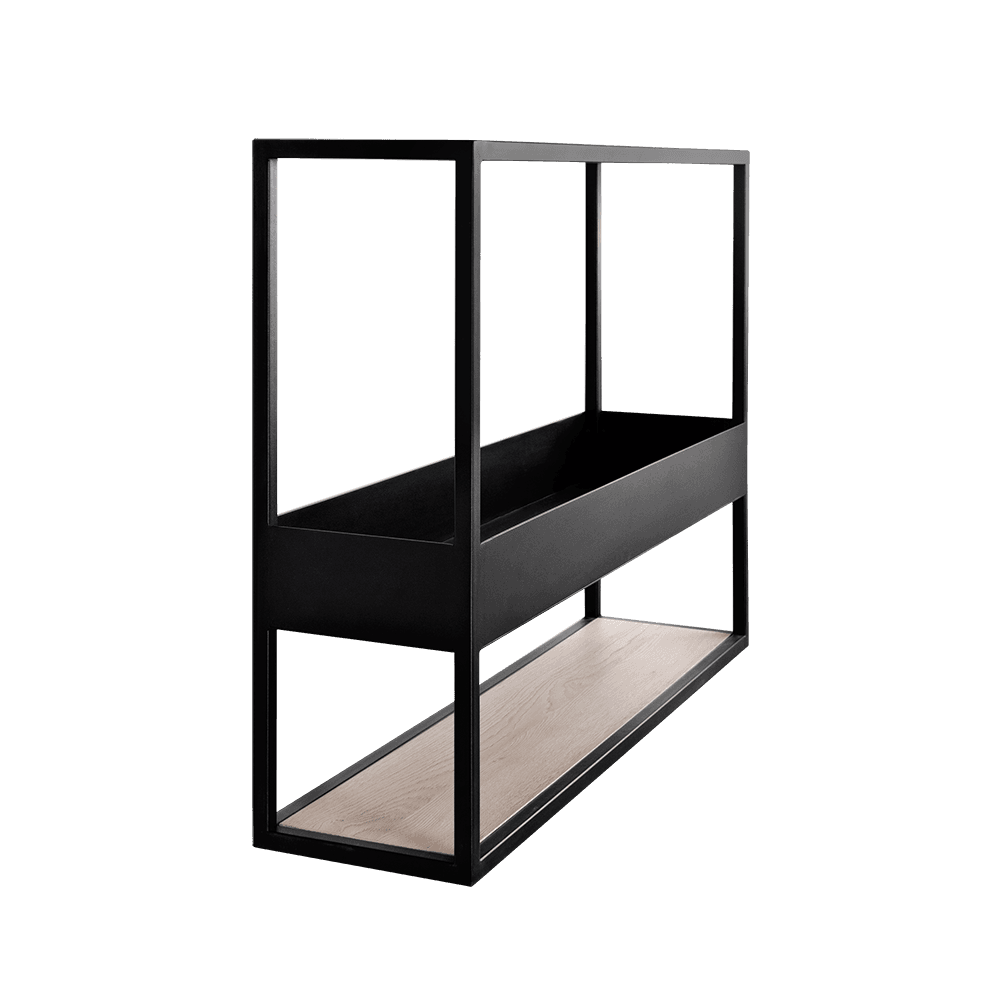 Scaffale sospeso HERBARIUM 100, rovere, nero