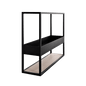 HERBARIUM 100 suspended shelf, oak, black