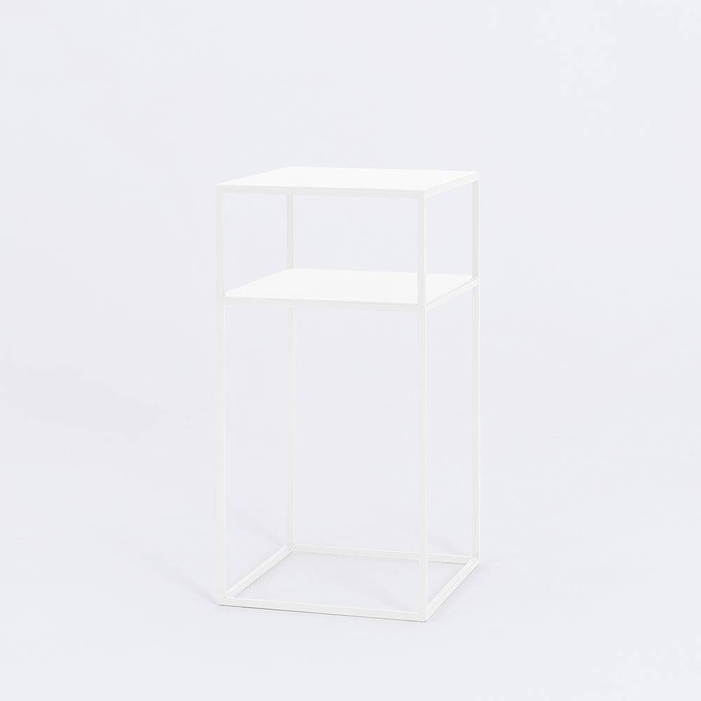 Tavolino Tensio 2 Floor Metal 30 - Bianco