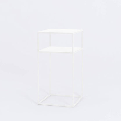 Tavolino Tensio 2 Floor Metal 30 - Bianco