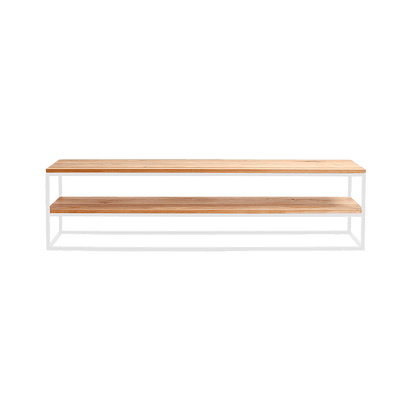 JULITA 180 solid wood rack, oak, white