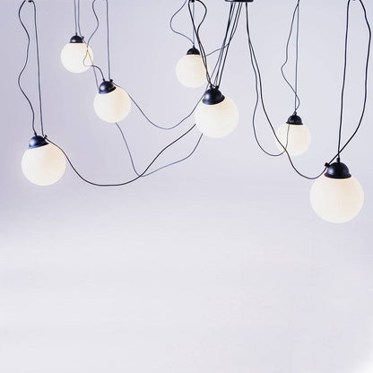 Lampada a Sospensione POPO GLASS M 7 - Nero