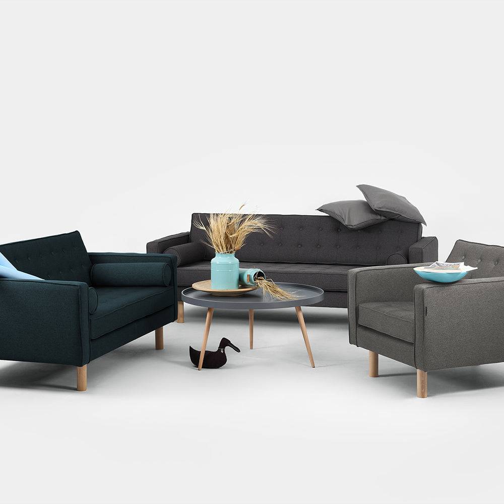 Divano Letto 2 Posti TOPIC WOOD, Deep Sea, Naturale