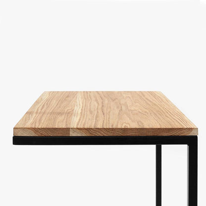Couchtisch LUPE 60 Massivholz, Eiche, Schwarz