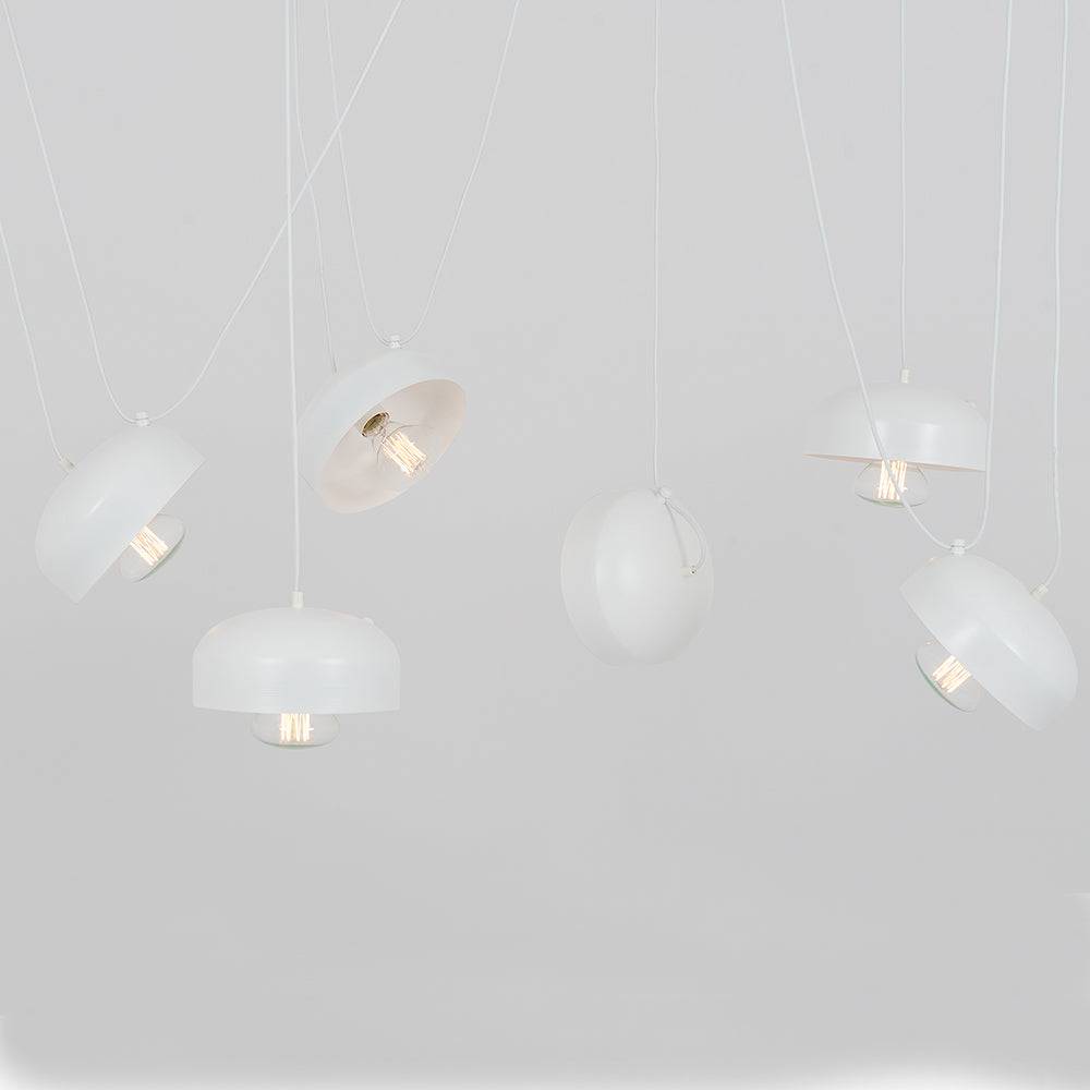 Lampadario POPO FLAT L 6 - Bianco