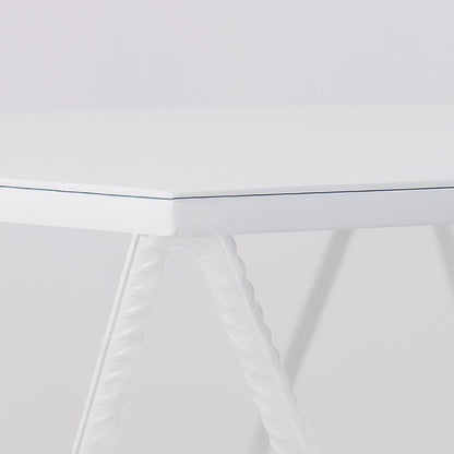 Tavolino DARYL METAL 55, bianco