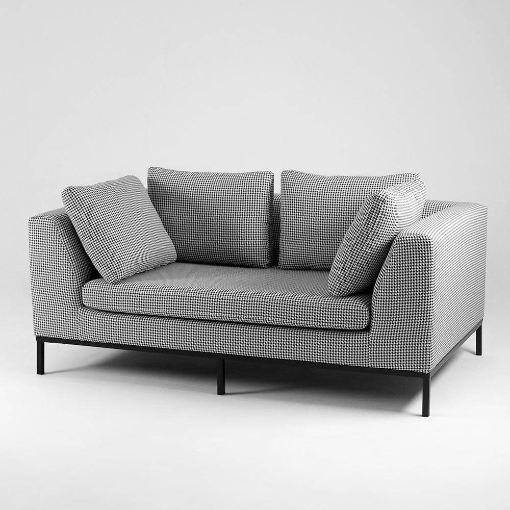2-Sitzer-Sofa AMBIENT Dark Pepita Schwarz