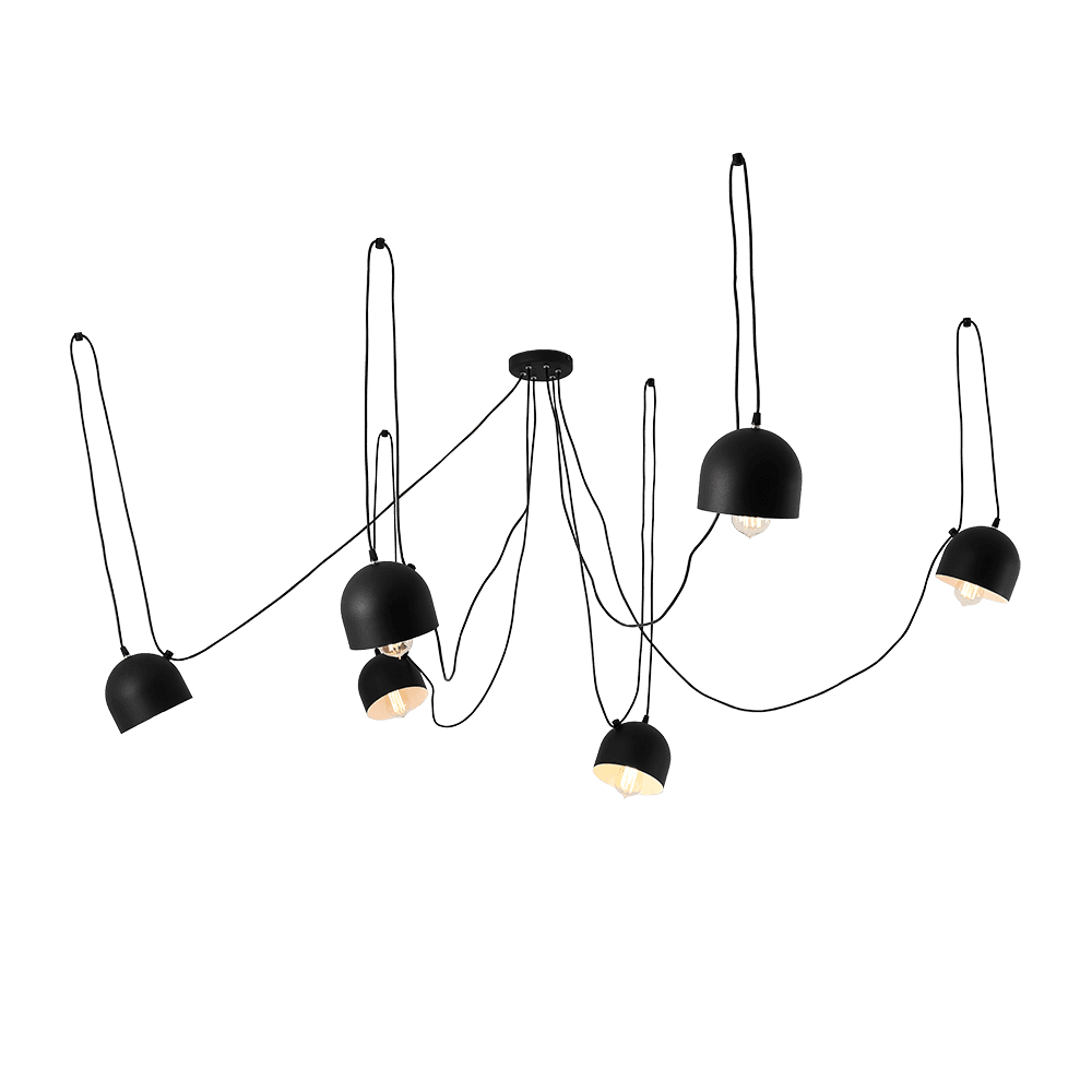 Lampadario POPO 6 - Nero