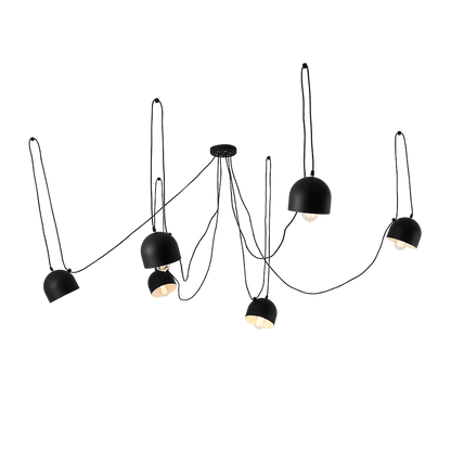 Lampadario POPO 6 - Nero