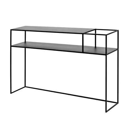 Tavolo Console Senso Flower Metal 120x25 Nero