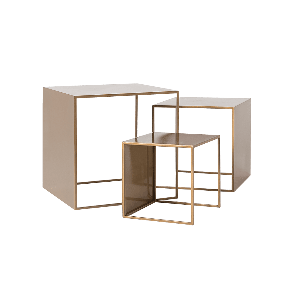 Set Tavolini 2WALL TRIO METAL, oro
