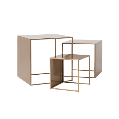 Set Tavolini 2WALL TRIO METAL, oro