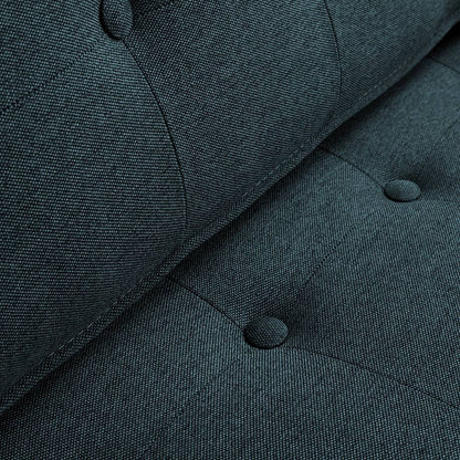 3-Sitzer-Sofa TOPIC WOOD, Deep Sea, Naturholz