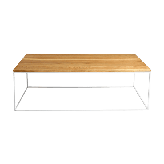 Tisch Tensio Massivholz 140x80 Eiche - Weiß