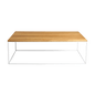 Tensio Solid Wood Coffee Table 140x80 Oak - White