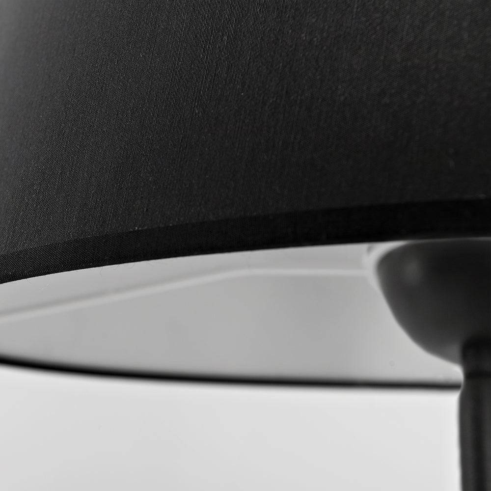 Lampada da Terra SHADE - Paralume Nero Base Nera