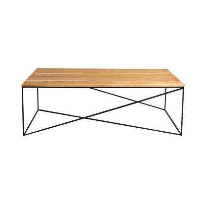 Tavolino MEMO WOOD 140, impiallacciatura rovere, nero