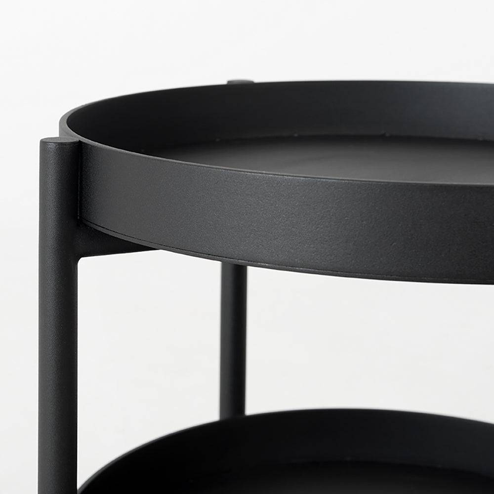 Beistelltisch HANNA METAL 40-2F – schwarz
