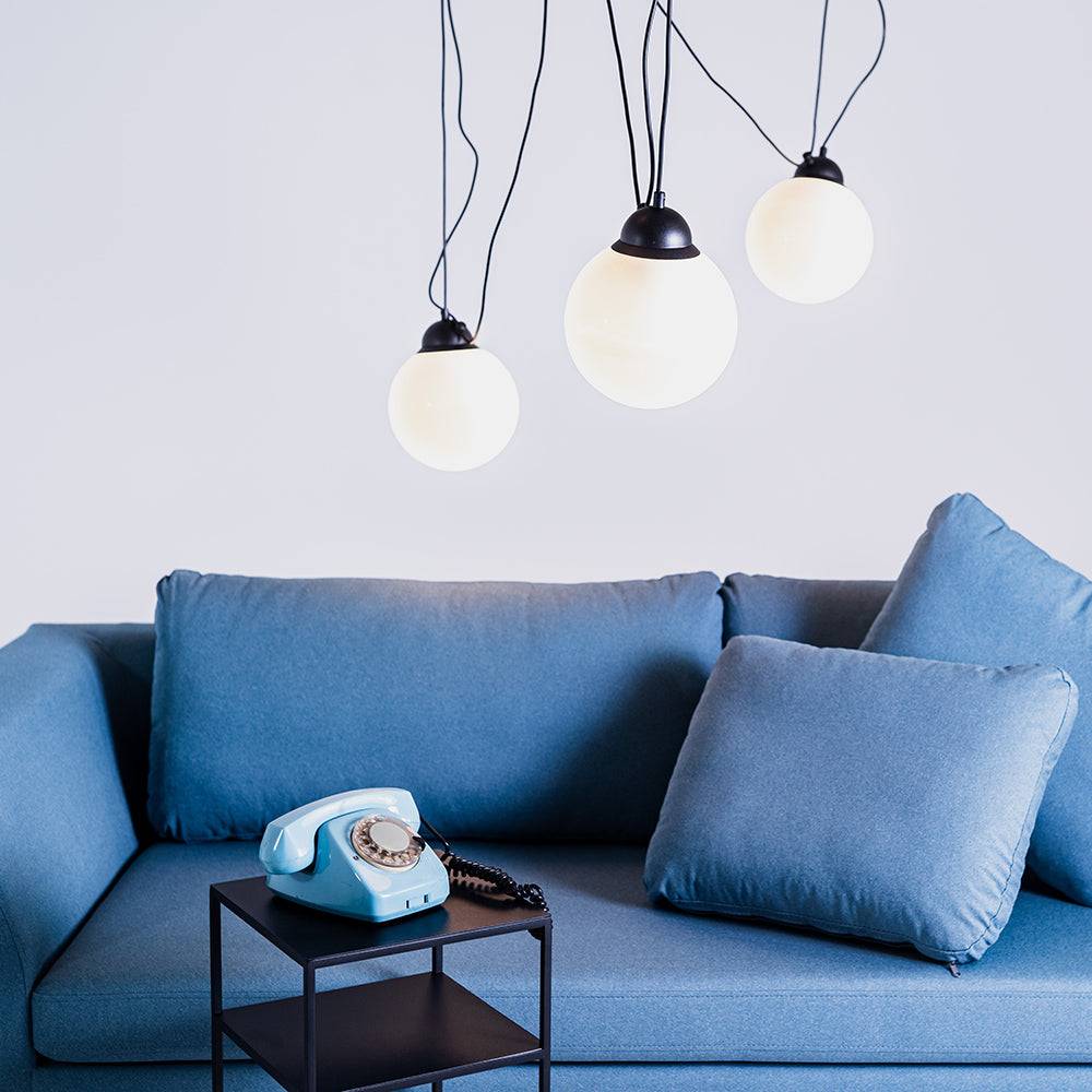 Lampada a sospensione POPO GLASS M 3 - nero