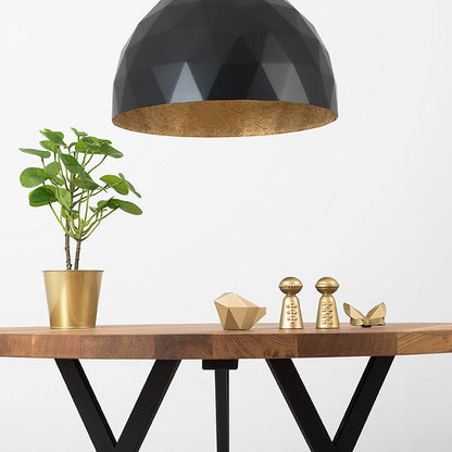 Lampada a Sospensione LEONARD L - Oro e Nero